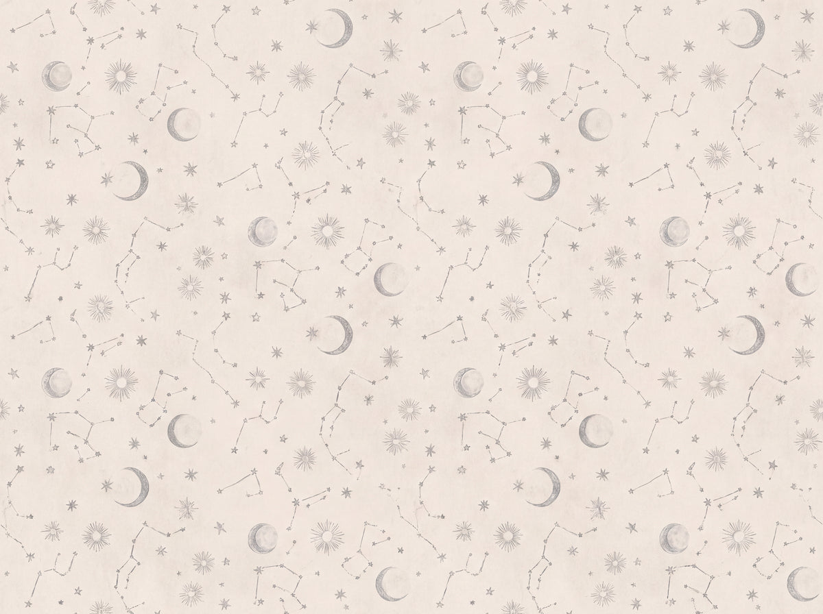 Grey Stars Celestial Mural design