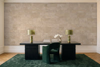 Beige Stone Mural in a home office