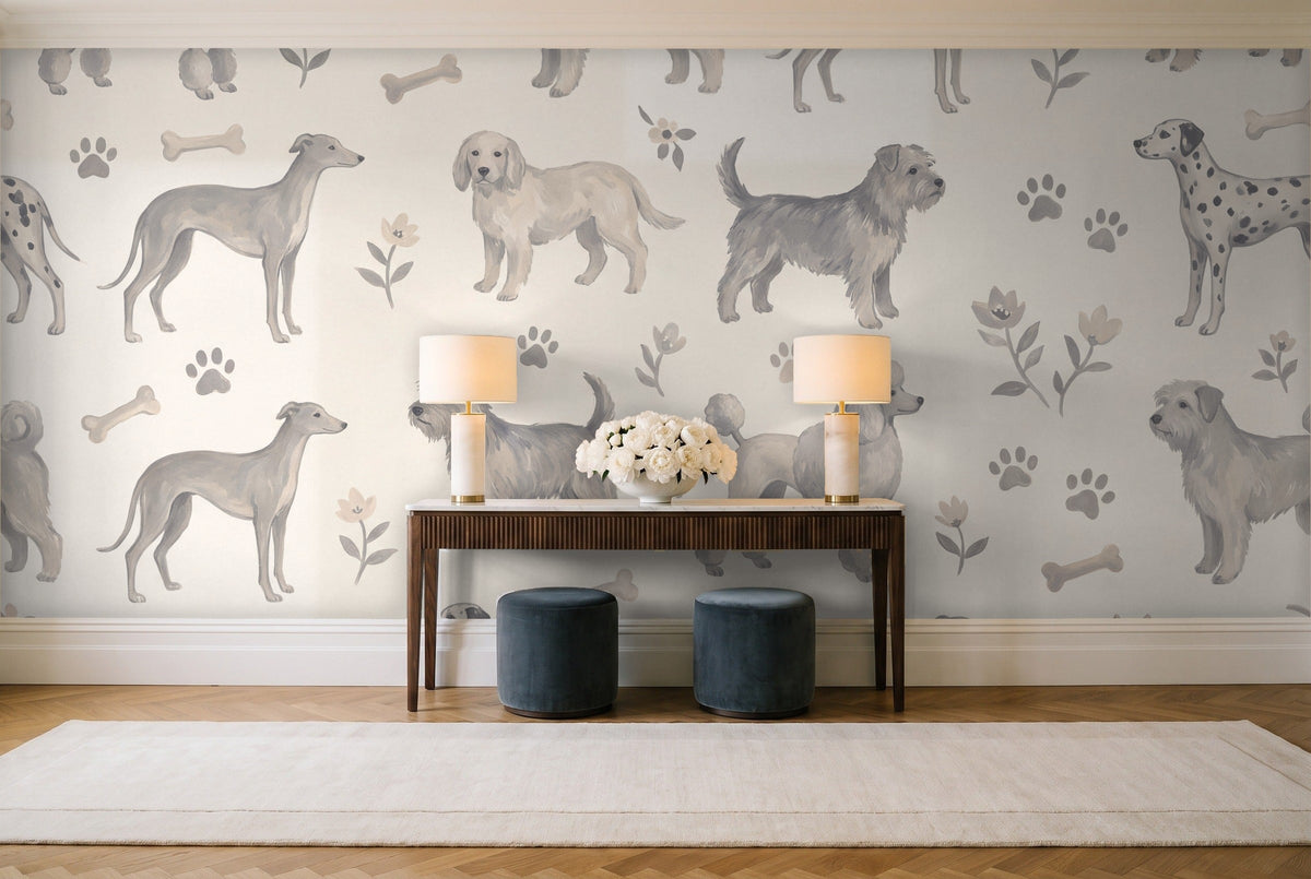 Basset, Stone in an entryway