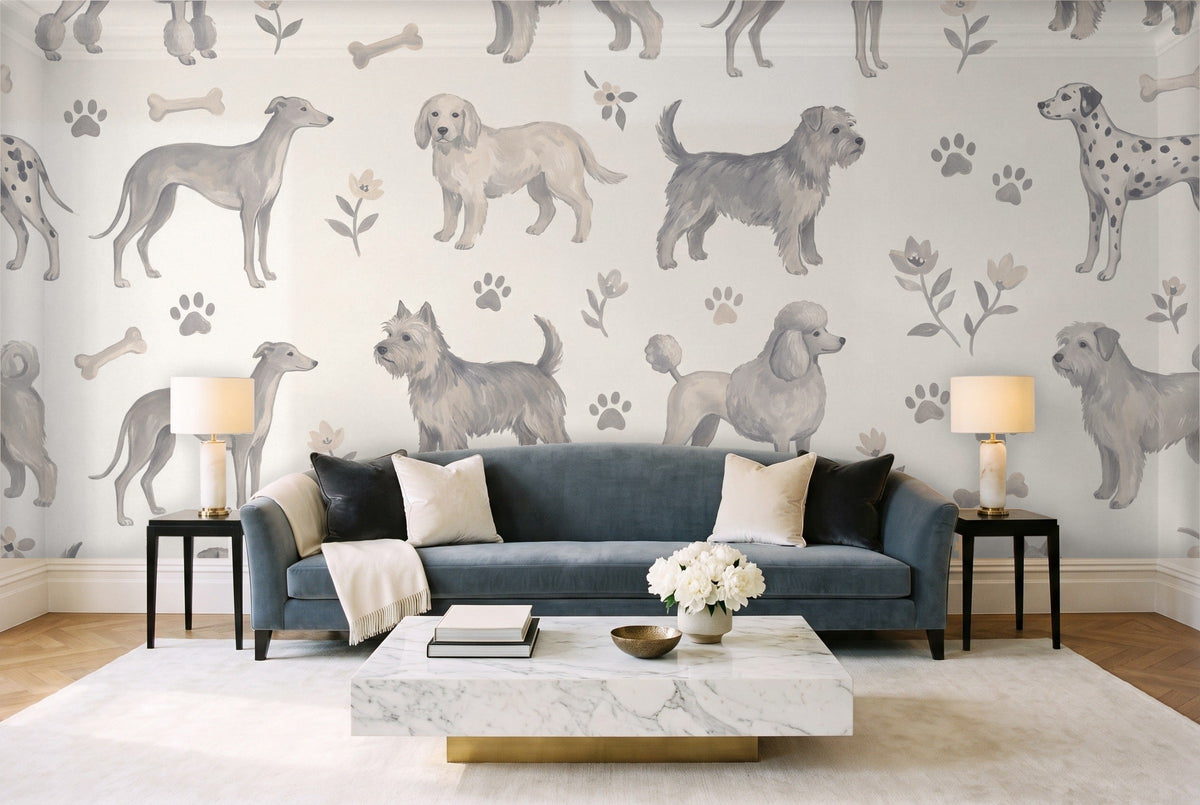 Basset, Stone in a living room