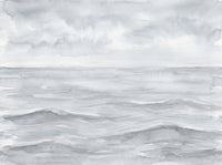 Grey Ocean Landscape Mural design