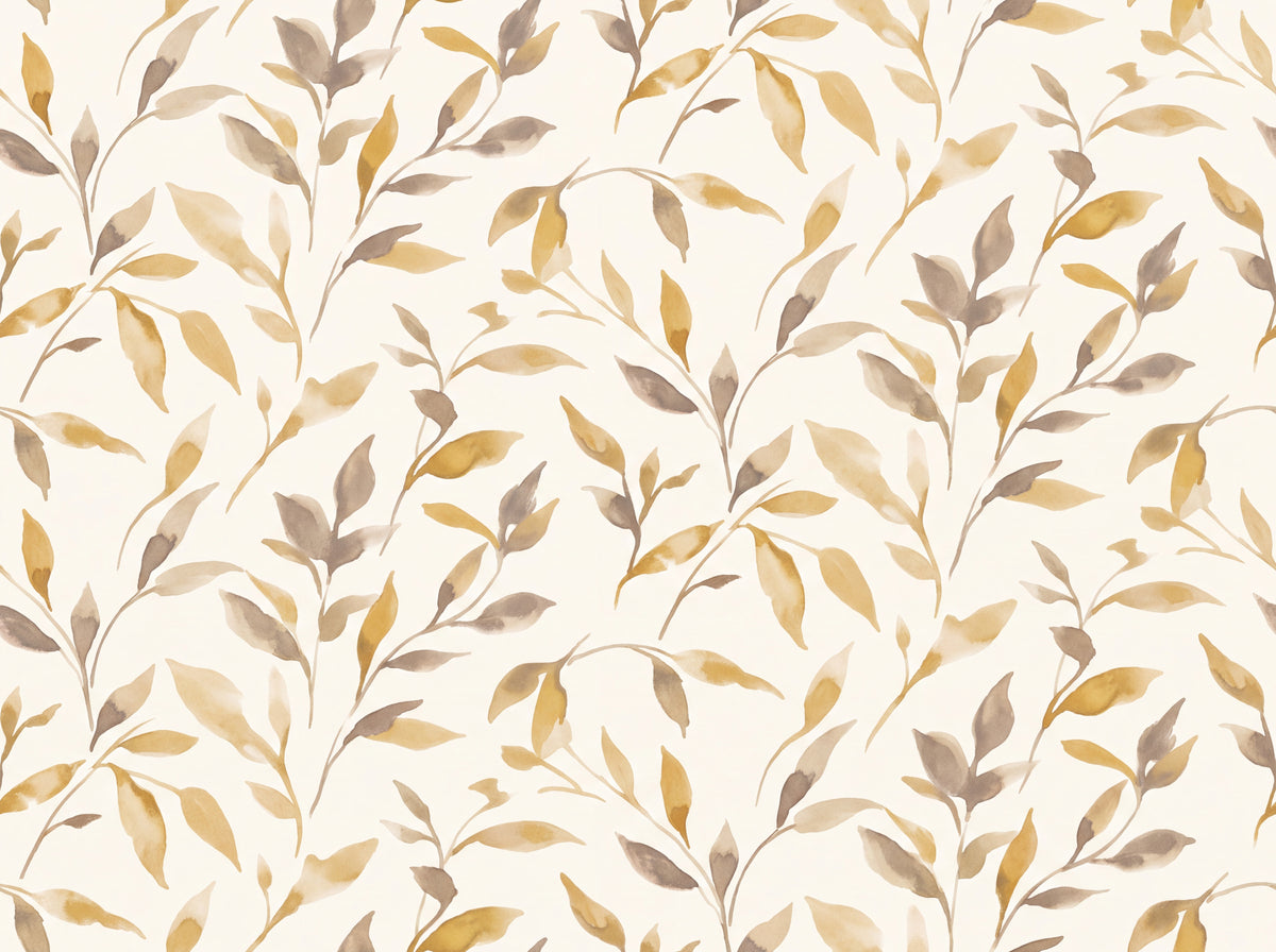 Mustard Leaf Botanical Mural design