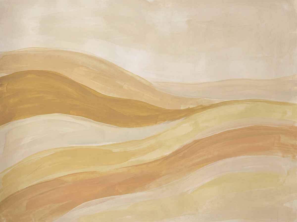 Mustard Wave Abstract Mural design