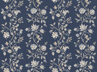 Navy Vine Botanical Mural design