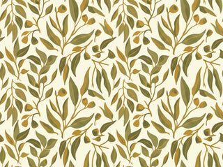Olive Eucalyptus Botanical Mural sample