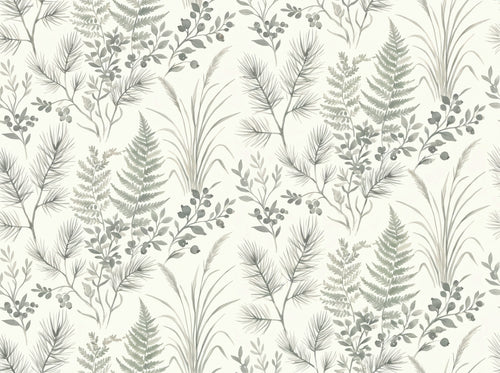 Sage Forest Botanical Mural sample on the real paper