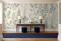 Sage Forest Botanical Mural in an entryway