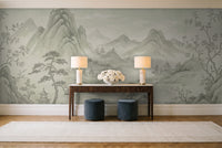 Sage Mountain Landscape Mural in an entryway