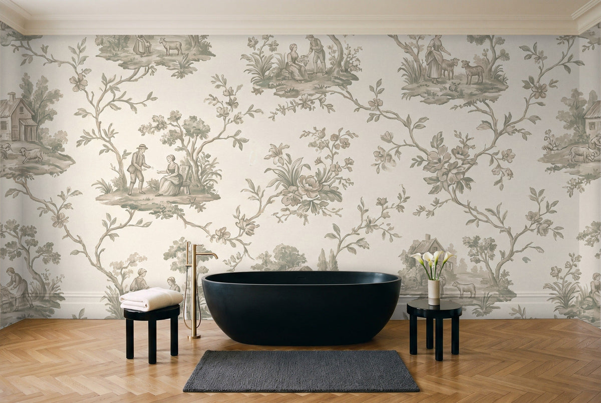Jouy, Sage in a bathroom