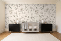 Sage Vine Botanical Mural in a nursery