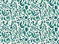 Teal Brushstroke Abstract Mural