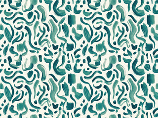 Teal Brushstroke Abstract Mural sample