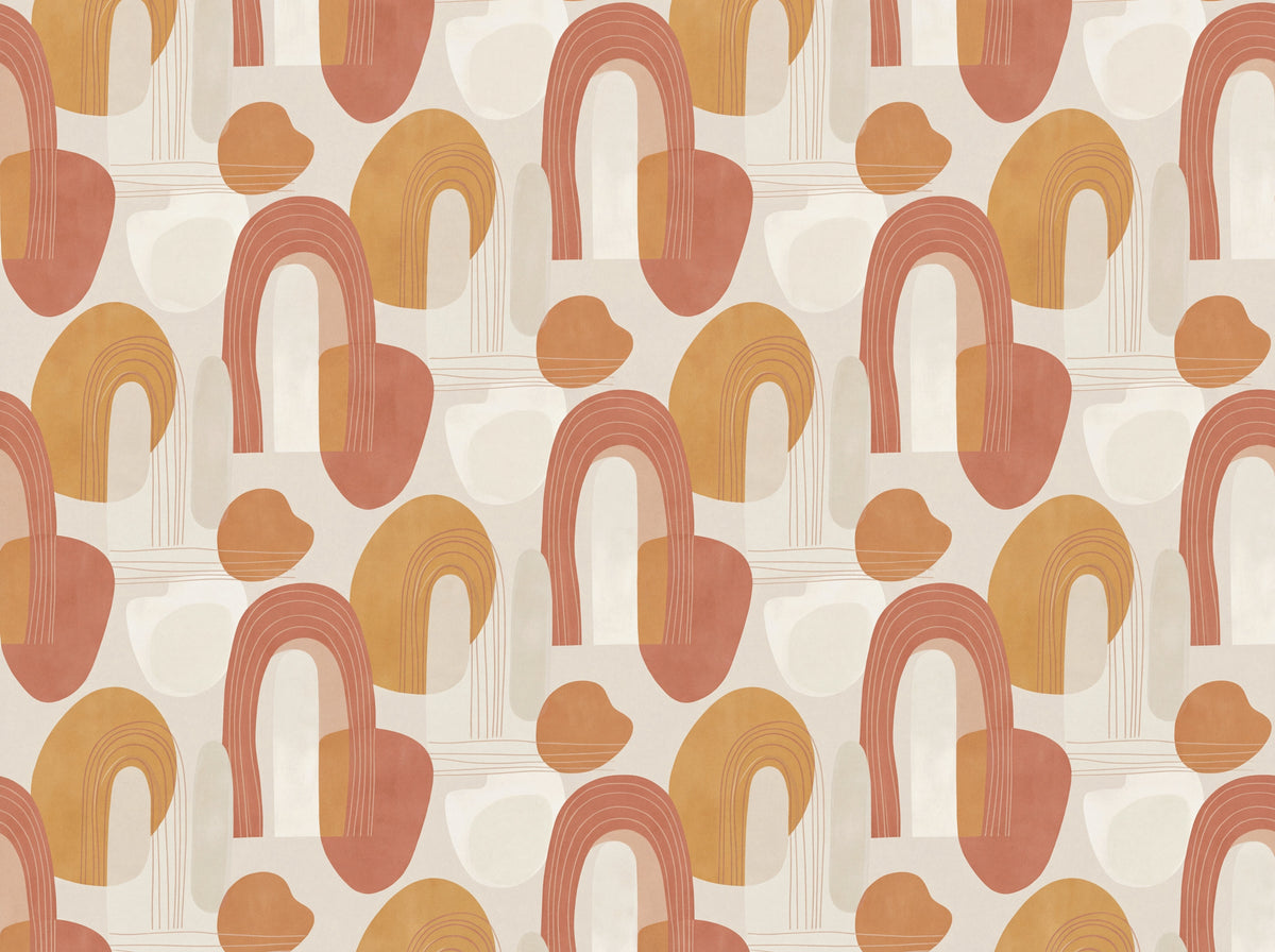Terracotta Arch Abstract Mural design