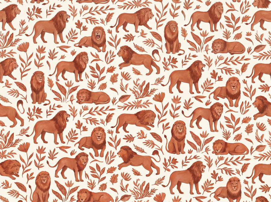Menagerie, Terracotta, preview of the area printed on your wall