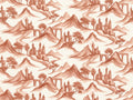 Terracotta Mountain Landscape Mural
