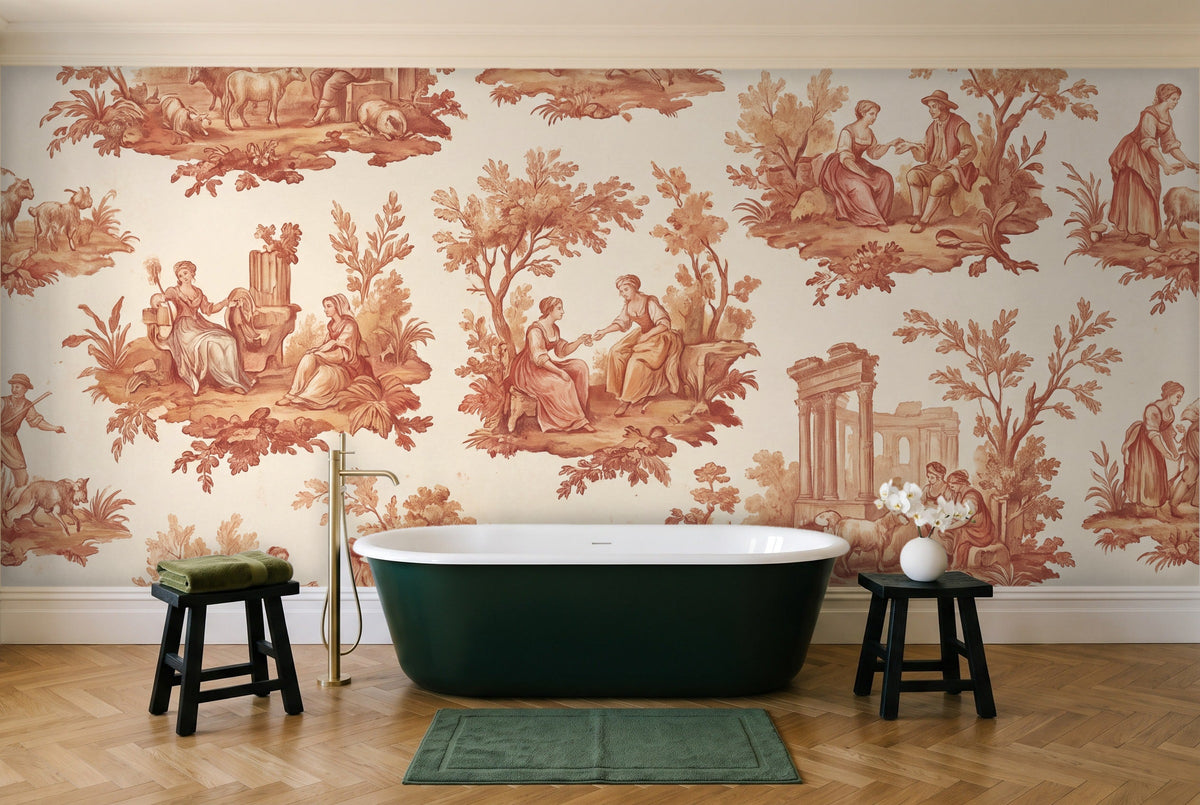 Arles, Terracotta in a bathroom