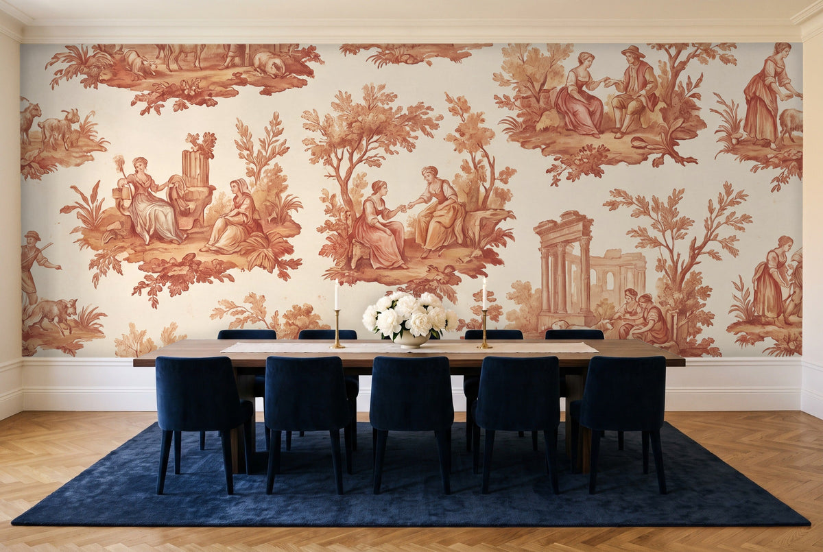 Arles, Terracotta in a dining room