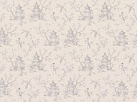 White Chinoiserie Mural design