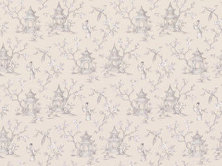 White Chinoiserie Mural sample