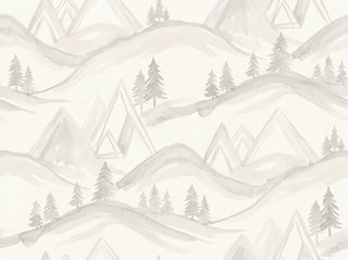 White Mountain Landscape Mural sample