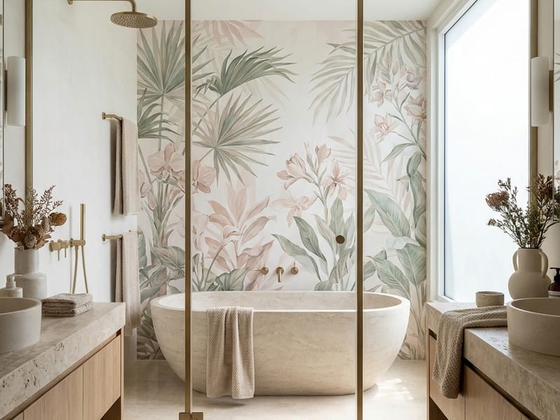 Bathroom wallpaper